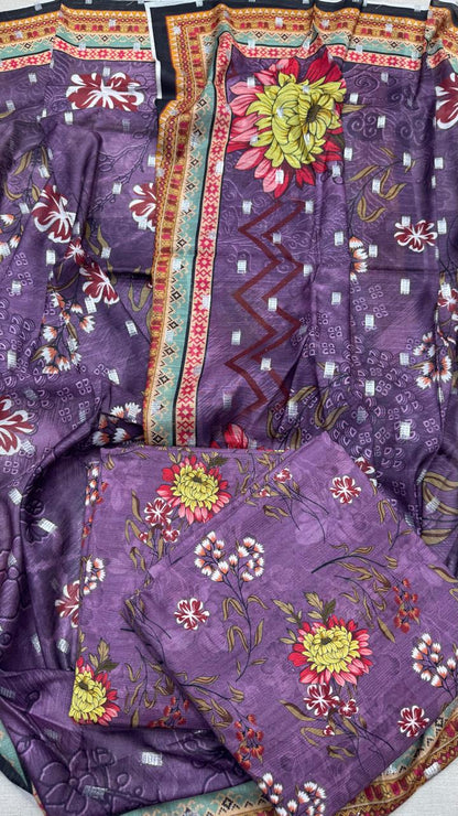 3Pc Lawn English Bana Dora #35335