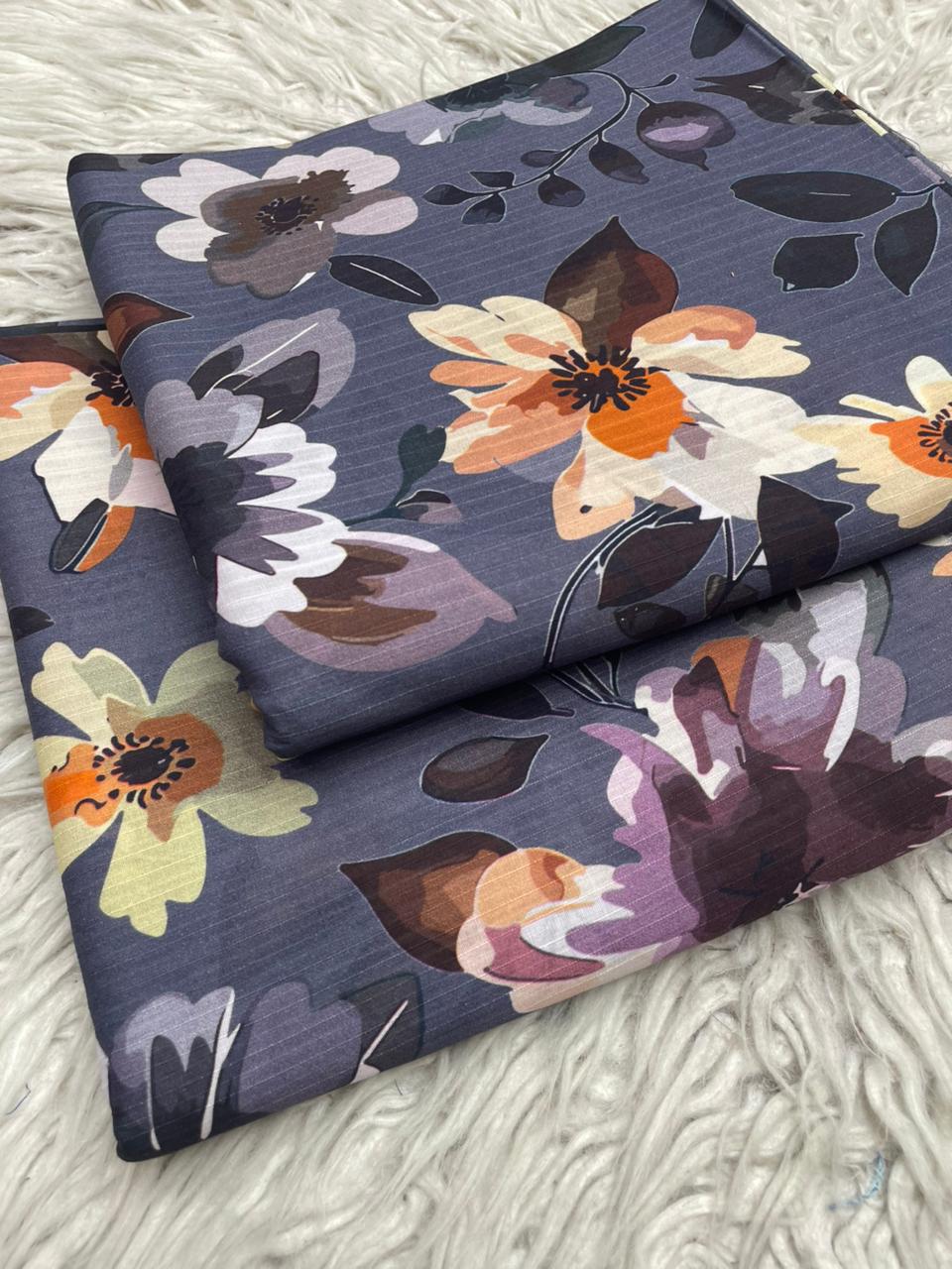 2Pc Lawn Bana Dora Digital Printed Suit Vol-21