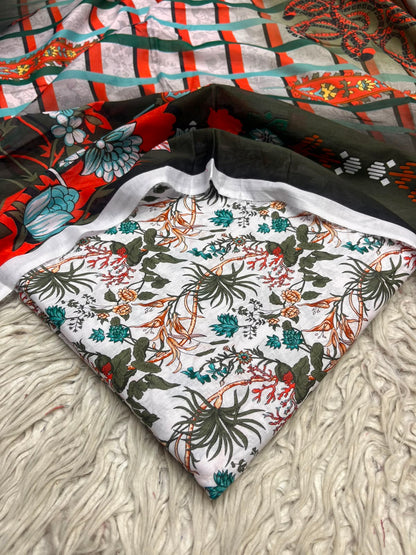 3Pc Same Digital Printed Lawn Suit 15