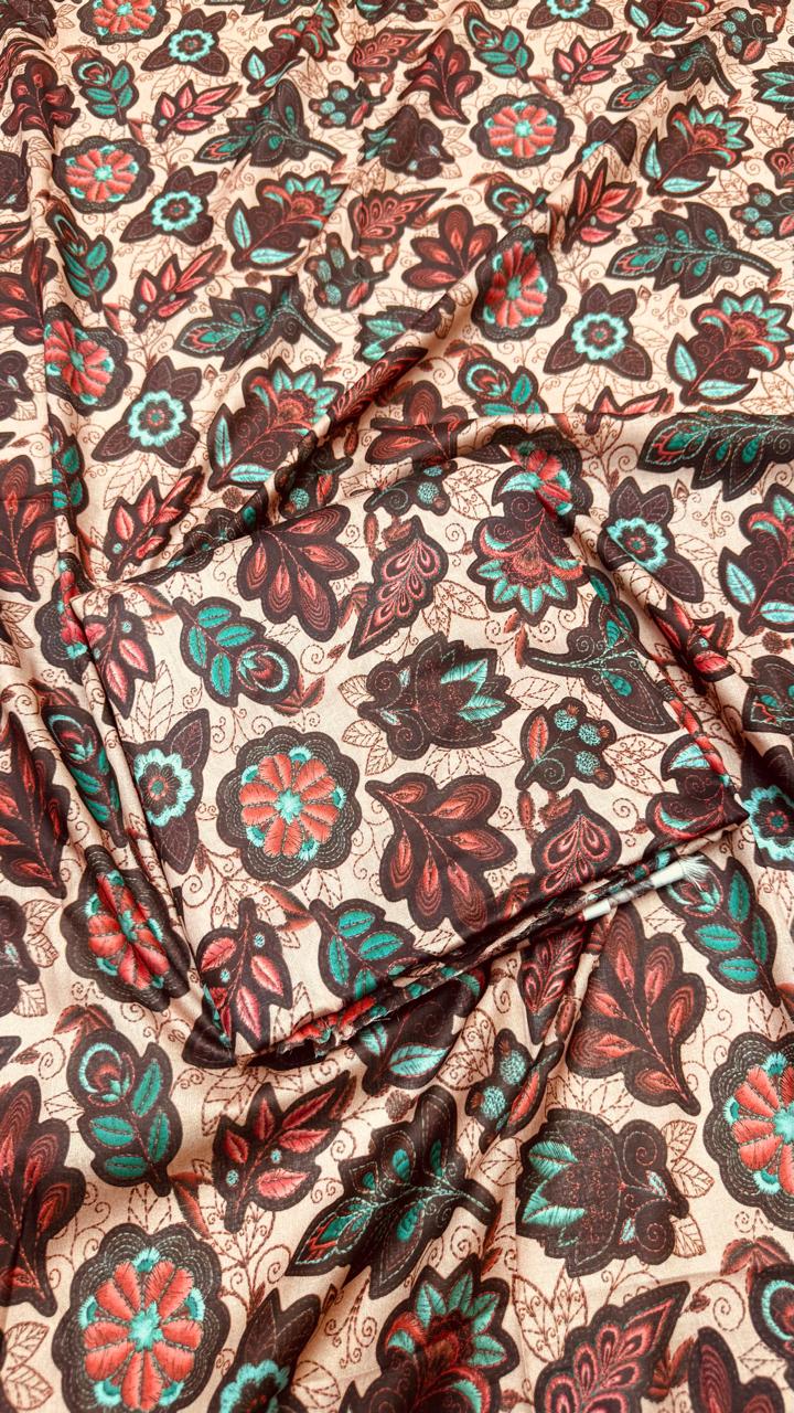 2Pc Lawn Allover Unstitched Suit #36158