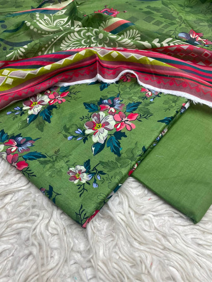 3Pc Lawn Digital Printed Unstitched Suit 15