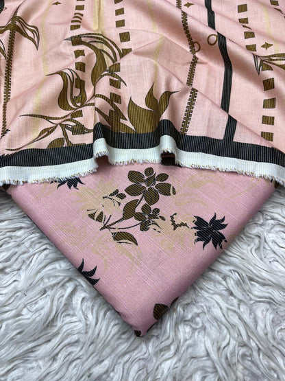 3Pc Chamki Khaddar Allover Unstitched Suit Vol-0136