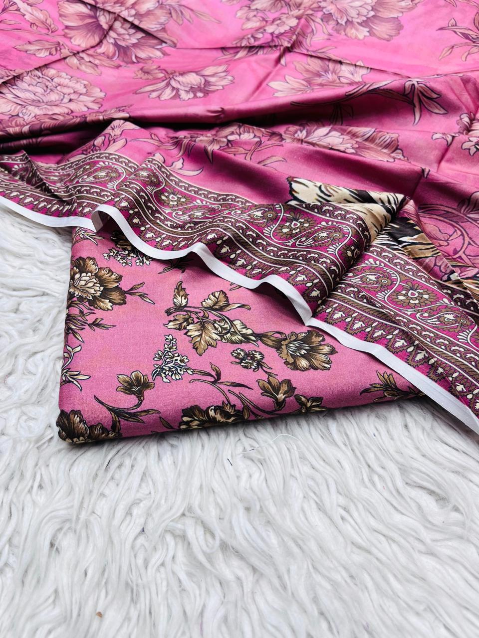 3Pc Linen Allover Suit VOL - 0066