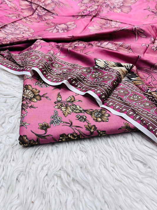 3Pc Linen Allover Suit VOL - 0066