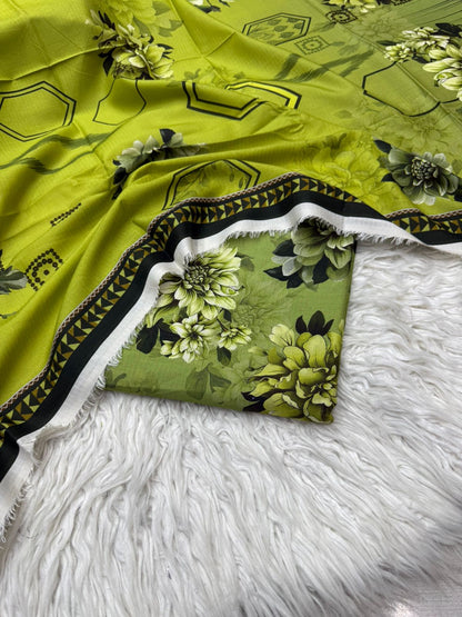 3Pc Slub Khaddar Allover Suit - 0075
