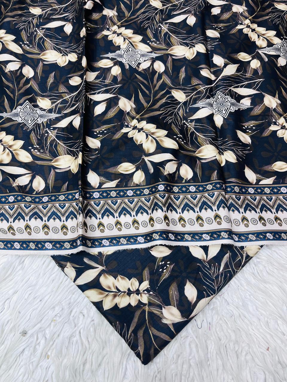 3Pc Crystal Linen Allover Suit Vol-0121