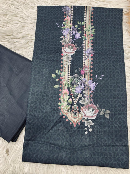 2Pc Noura Print Lawn Suit Vol-0140