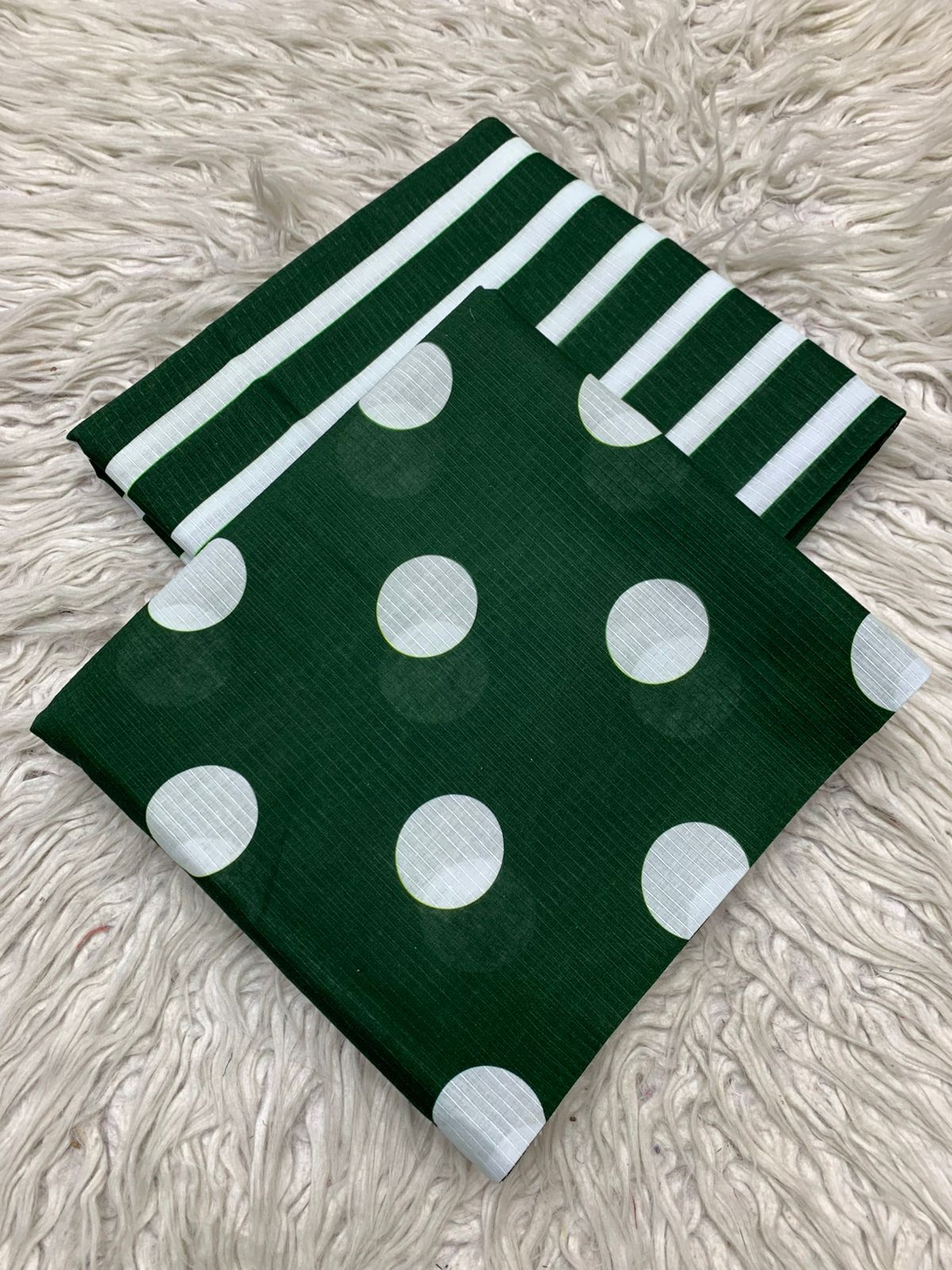 2Pc Lawn Bana Dora Polka Dots  Kameez & Trouser Suit Vol-6208