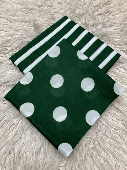 2Pc Lawn Bana Dora Polka Dots  Kameez & Trouser Suit Vol-6208
