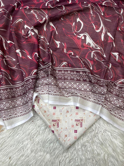 2Pc Lawn Kameez &  Zari Duppata Suit Vol-0169