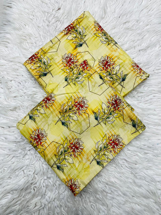 2Pc Linen Allover Unstitched Suit -0099