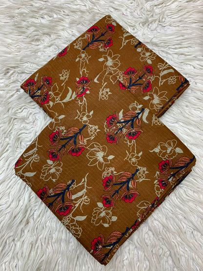 2Pc Bana Dora Print Lawn Suit Vol-535