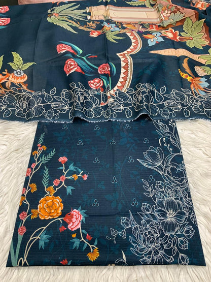 2Pc Lawn Bana Dora Kameez & Duppata Vol-3202