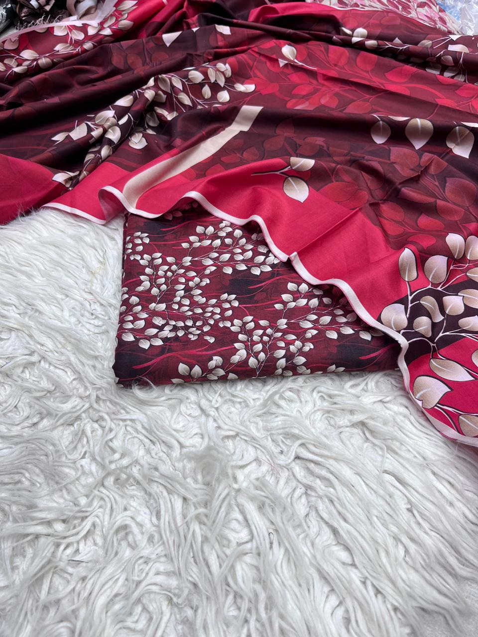 3Pc Slub Khaddar Allover Suit - 0083