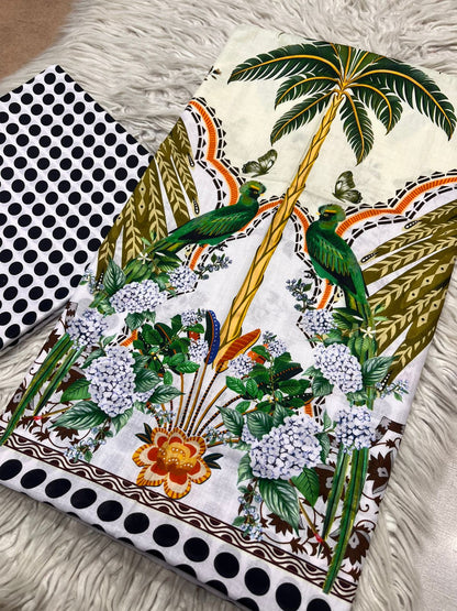 2Pc Supima Lawn Kameez & Trouser Printed Suit  Vol-02