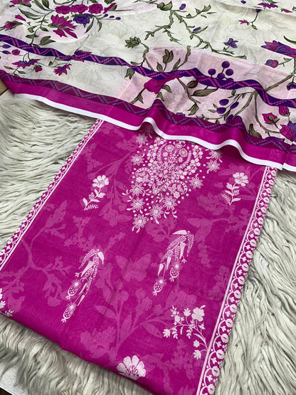 2Pc Sapphire Lawn Kameez & Duppata 3204
