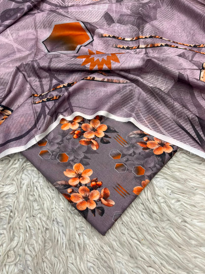 3Pc Same Digital Printed Lawn Suit 15
