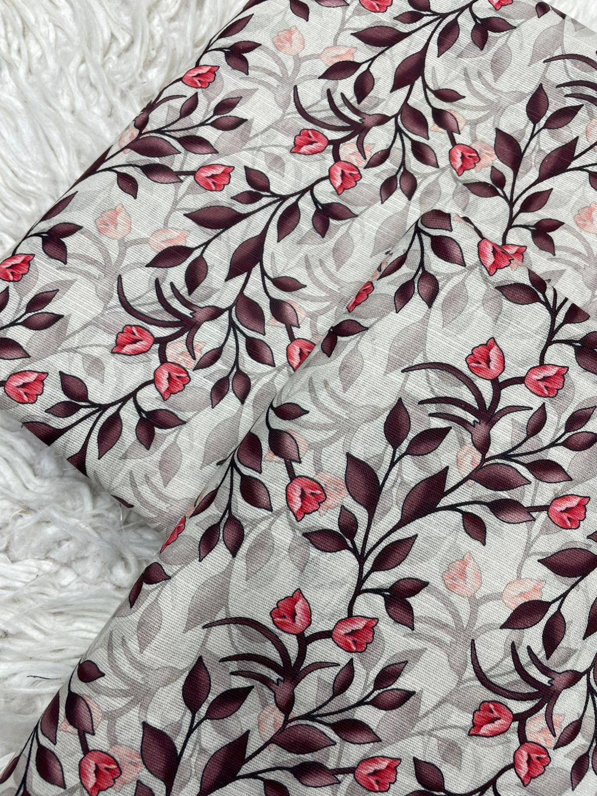 2Pc Slub Khaddar Allover Suit - 0098