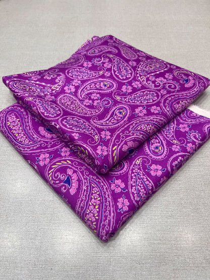 2Pc Staple Same Printed Unstitched Suit 6233