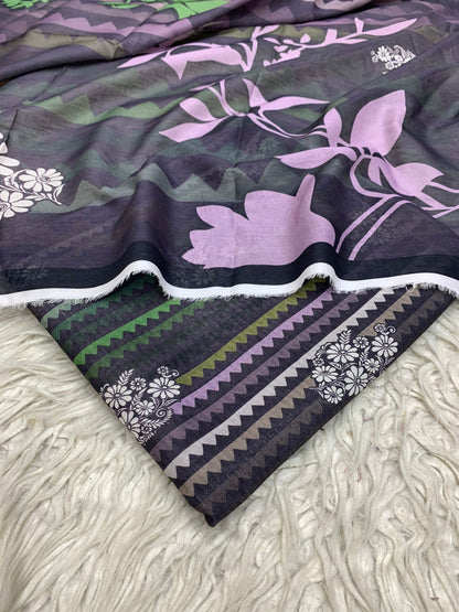 Sapphire 3Pc Bana Dora Lawn Unstitched Suit Vol-0127