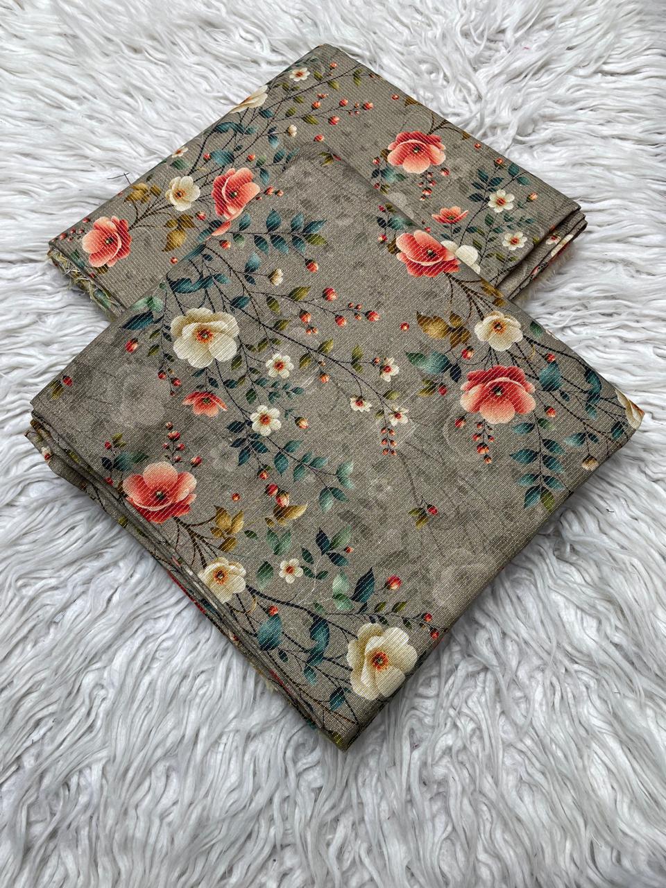 2Pc Chamki Khaddar Unstitched Suit Vol-0136