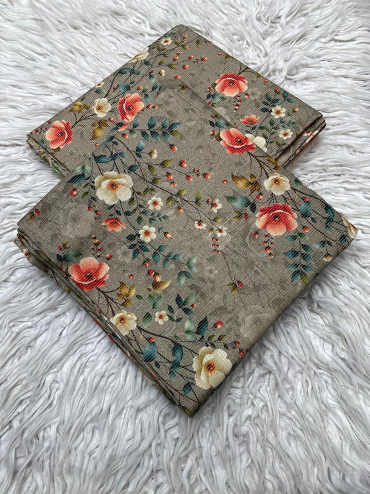 2Pc Chamki Khaddar Unstitched Suit Vol-0136