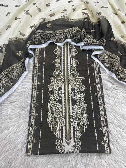 2Pc Bana Doria Lawn Kameez & Dupatta 579