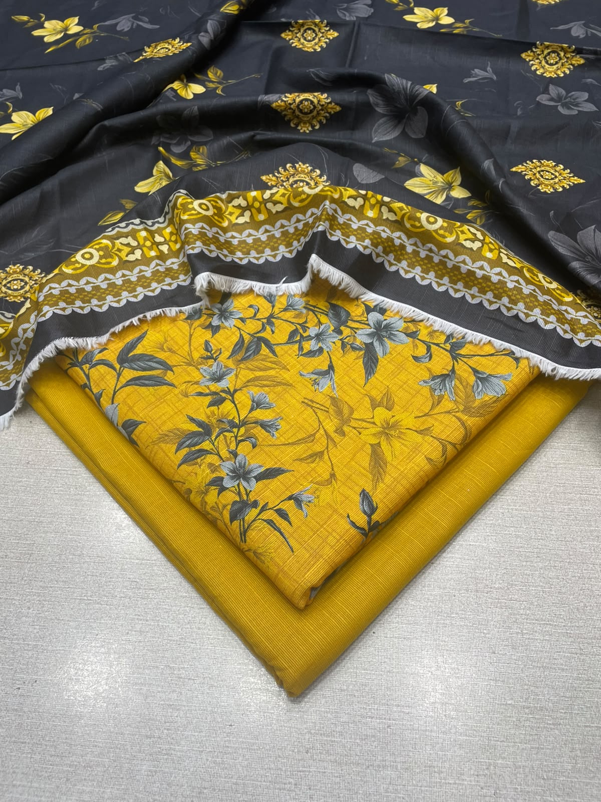 3Pc Slub Khaddar Unstitched Suit 24