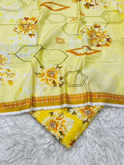 3 PC Slub Khaddar Allover Suit Vol-0101