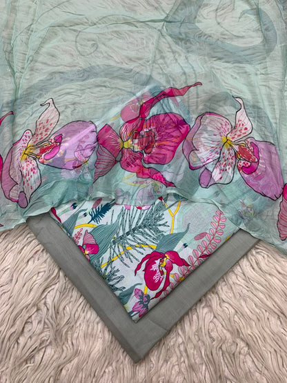 90x88 3Pc Premium Lawn Suit Vol-0020