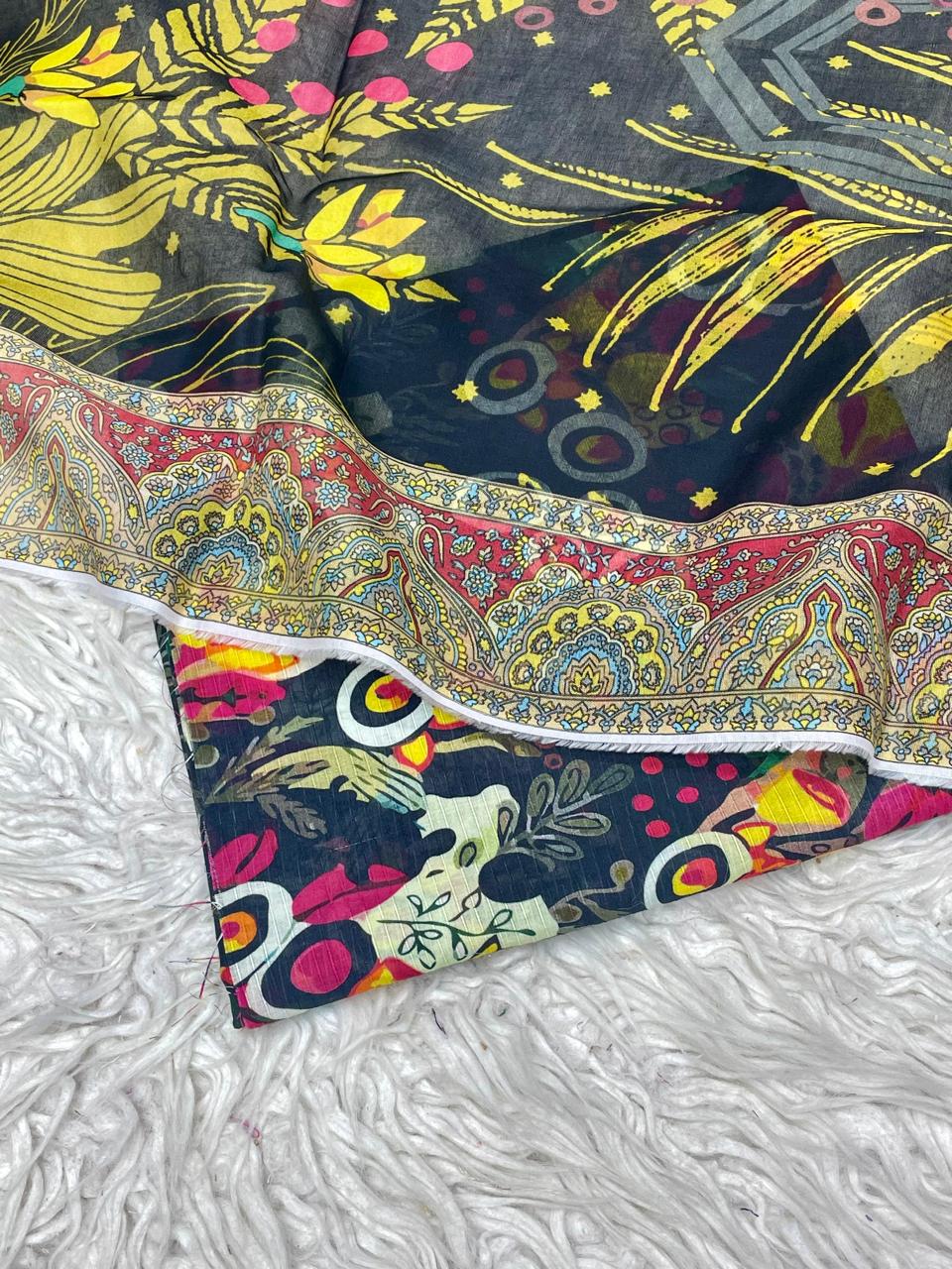 3Pc Sapphire Bana Dora Lawn Suit Vol-0119