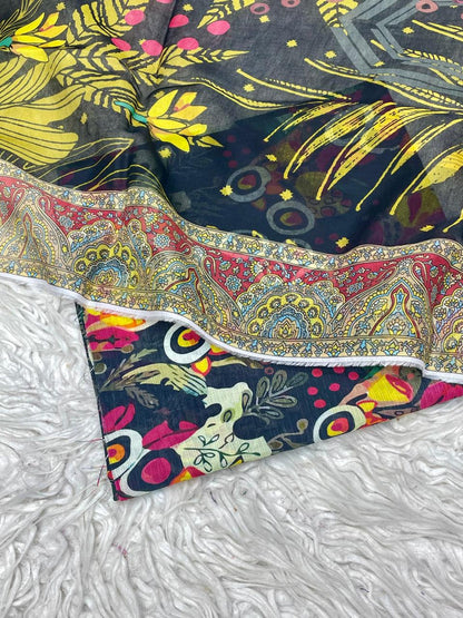 3Pc Sapphire Bana Dora Lawn Suit Vol-0119