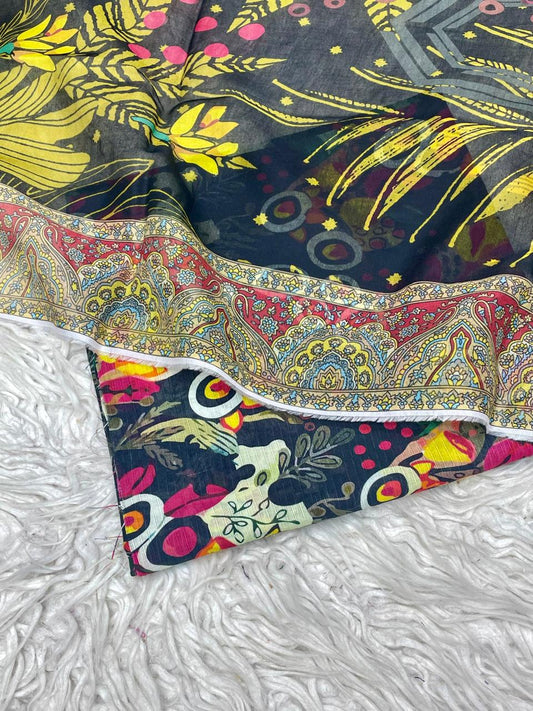 3Pc Sapphire Bana Dora Lawn Suit Vol-0119