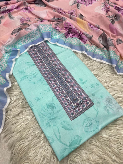 2Pc Sapphire Lawn Kameez & Duppata 3204
