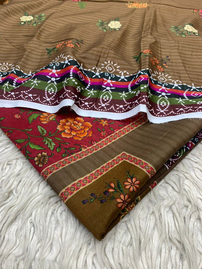 2Pc Bin Saeed Lawn Kameez & Dupatta Printed Suit Vol-6205