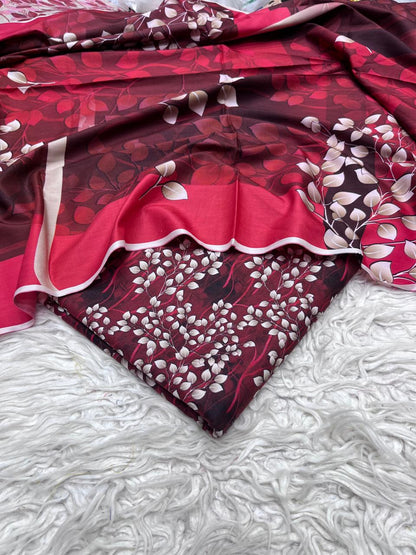 3Pc Crystal Linen Allover Suit Vol-0121