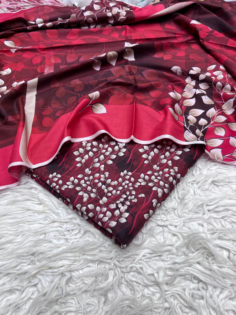 3Pc Slub Khaddar Allover Suit - 0083