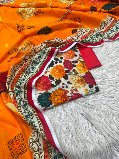 3Pc Zobia Lawn Unstitched Suit 29