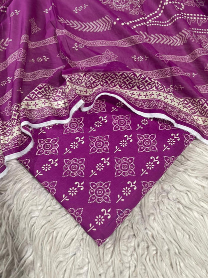 3Pc Supima Lawn Unstitched Suit 1432