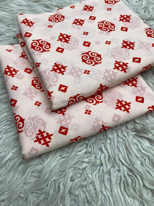 2Pc Lawn Bana Dora Suit Vol-6193