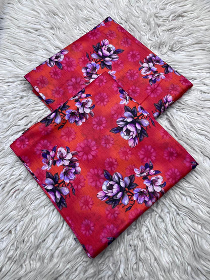 2Pc Lawn Allover Digital Printed Unstitched Suit Vol-0145