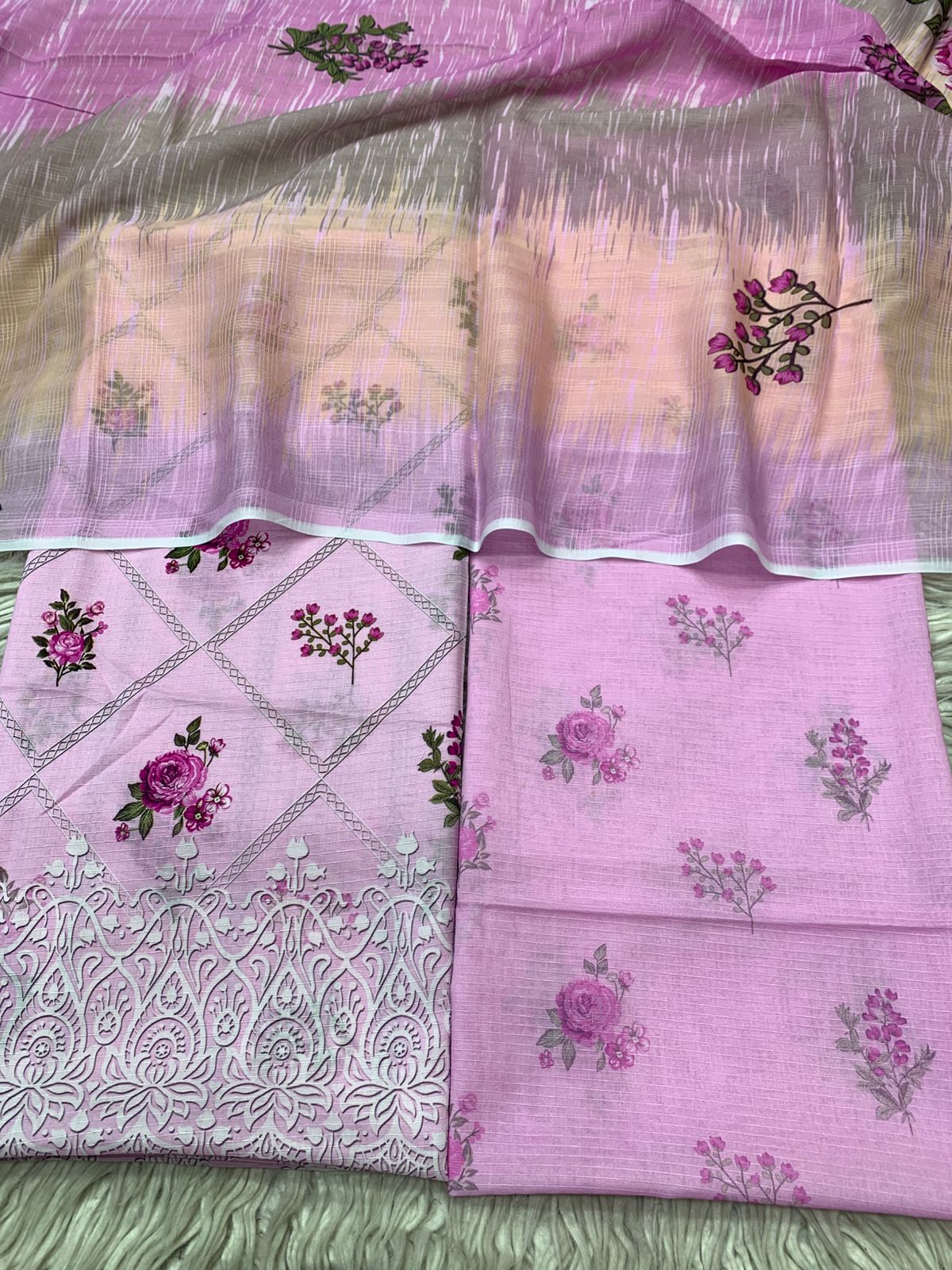 2Pc Lawn Bana Dora Kameez & Duppata Vol-3207