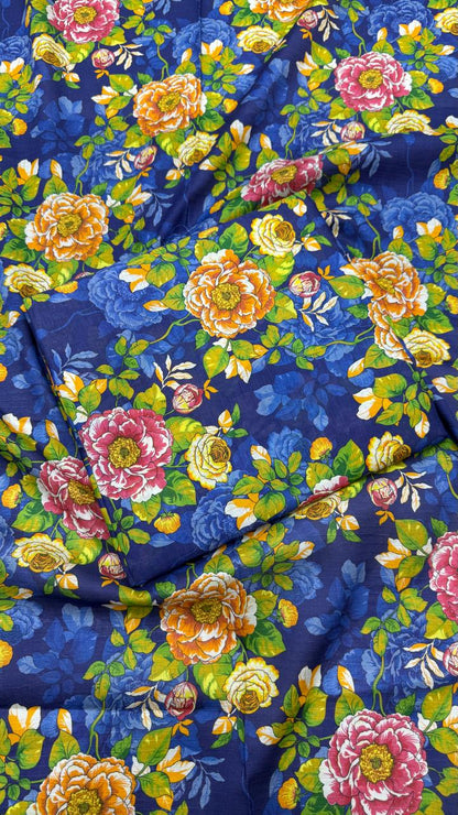 2Pc Lawn Bana Dora Unstitched Suit 495