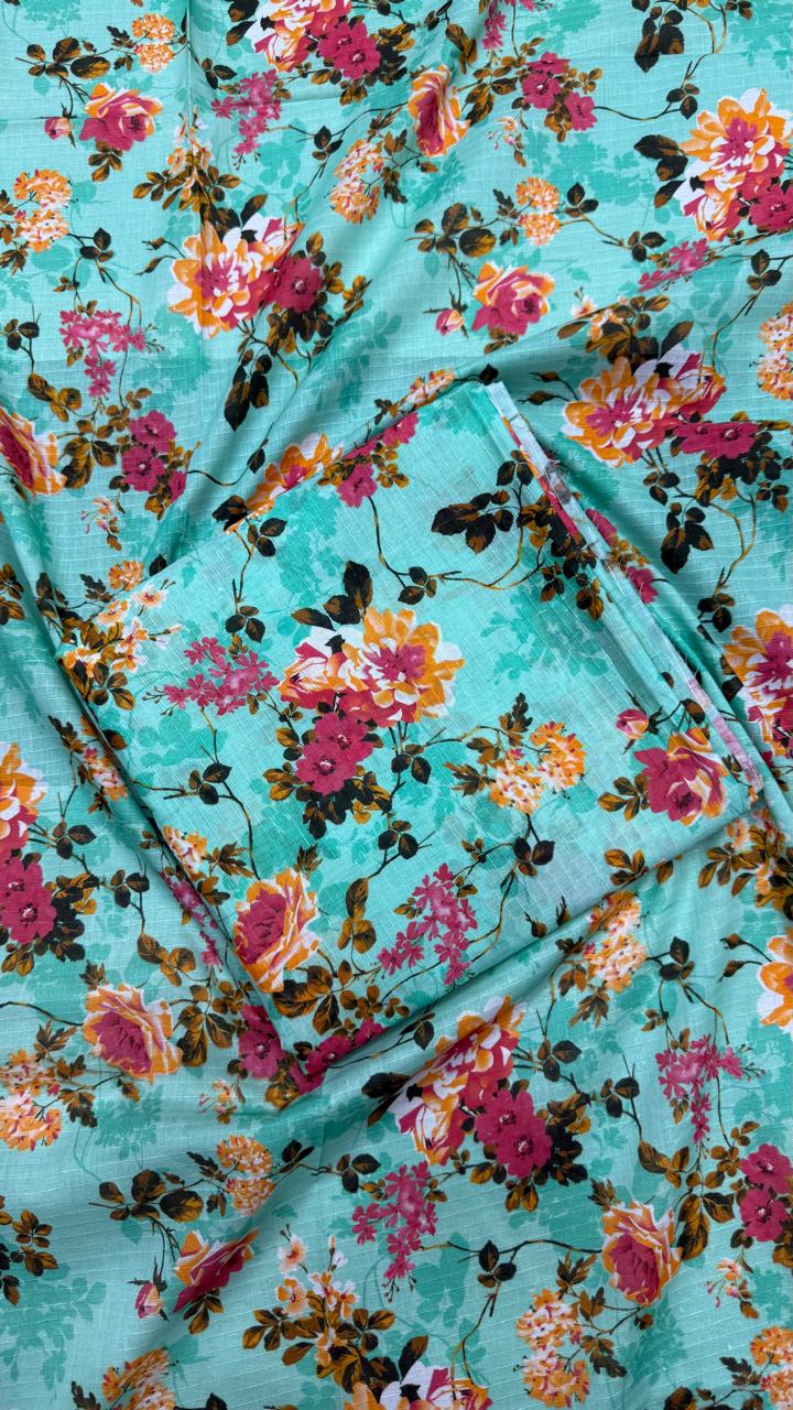2Pc Lawn Unstitched Suit #8400
