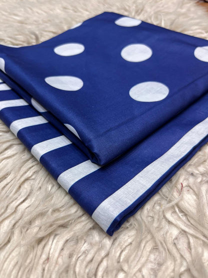 2Pc Bonanza Lawn Polka Dots Kameez & Trouser Printed Suit Vol-1080
