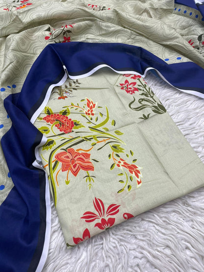 2Pc Bin Saeed Lawn Kameez & Dupatta Suit 3230