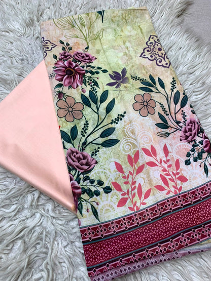 2Pc Printed Lawn Unstitched Suit 550