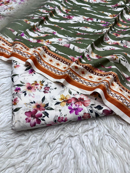 3Pc Crystal Linen Allover Suit Vol-0121