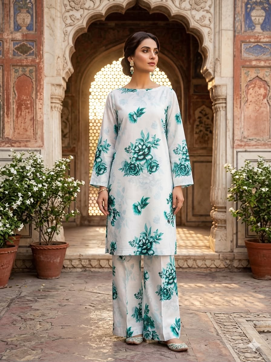 2Pc Chamki Lawn Digital Printed Suit 495
