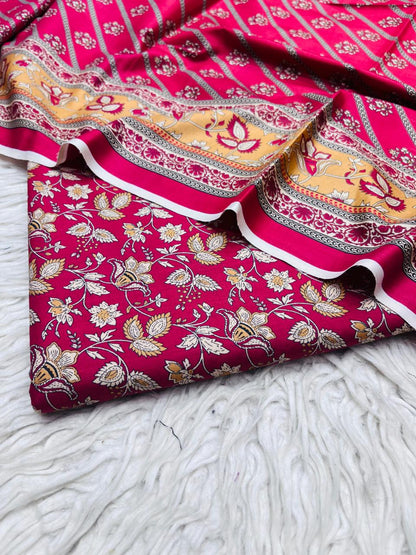 3Pc Crystal Linen Allover Suit Vol-0121